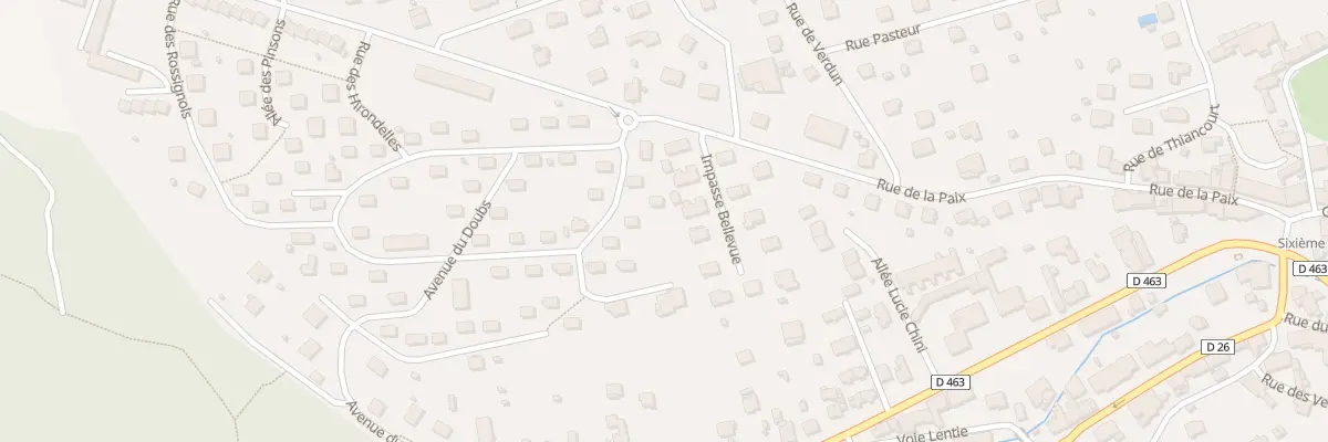 Plan du 28 Bd sur la Vigne à Delle