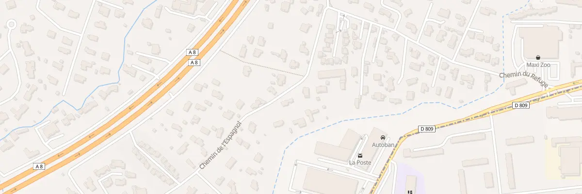 Plan du 877 Che de l’Espagnol à Mougins