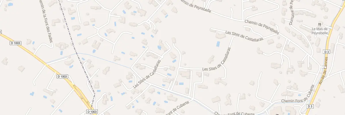 Plan du 476J Che du Font de Cuberte à Valbonne