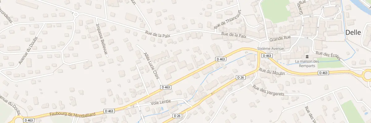 Plan du 12 Fg de Montbéliard à Delle