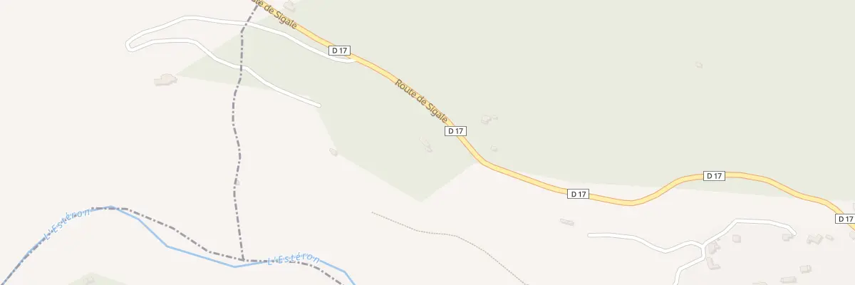 Plan du 45A Rte de Sigale à Roquestéron