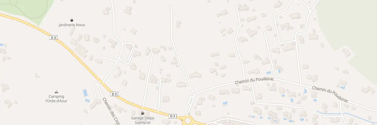 Plan du 3 Che du Poudeirac à Opio