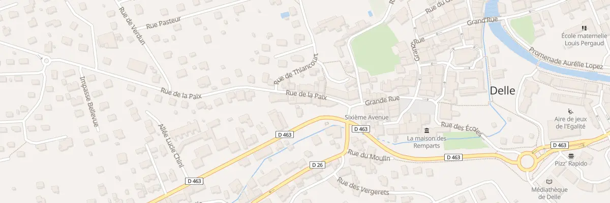 Plan du 3 Rue de la Paix à Delle