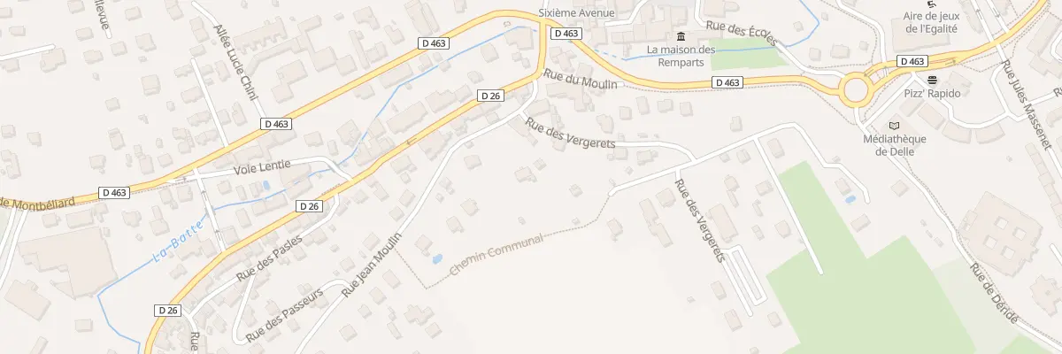 Plan du 3 Rue Jean Moulin à Delle
