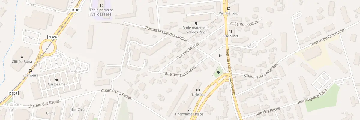 Plan du 19 Rue des Myrtes au Cannet