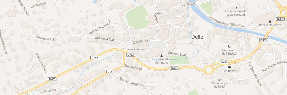 Plan du 4 Imp de l’Hopital à Delle