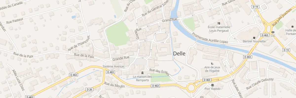 Plan du 4 Rue des Ecoles à Delle
