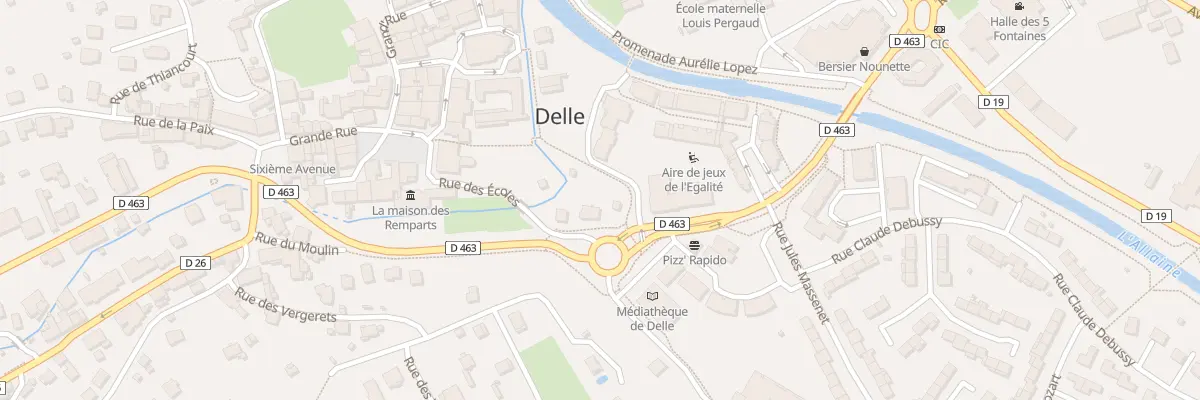 Plan du 9 Rue de la 1ere Armee Francaise à Delle