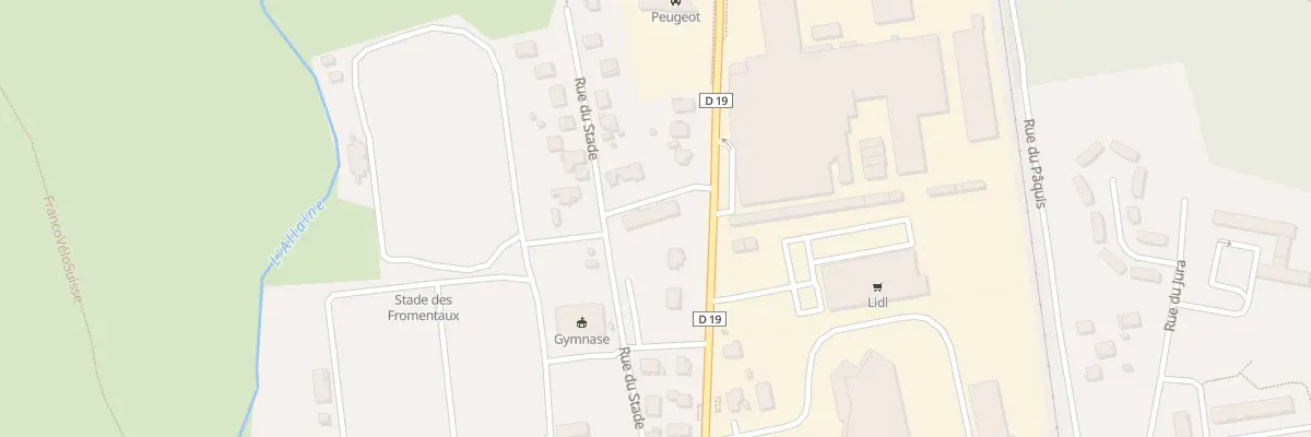 Plan du 61 Fg de Belfort à Delle