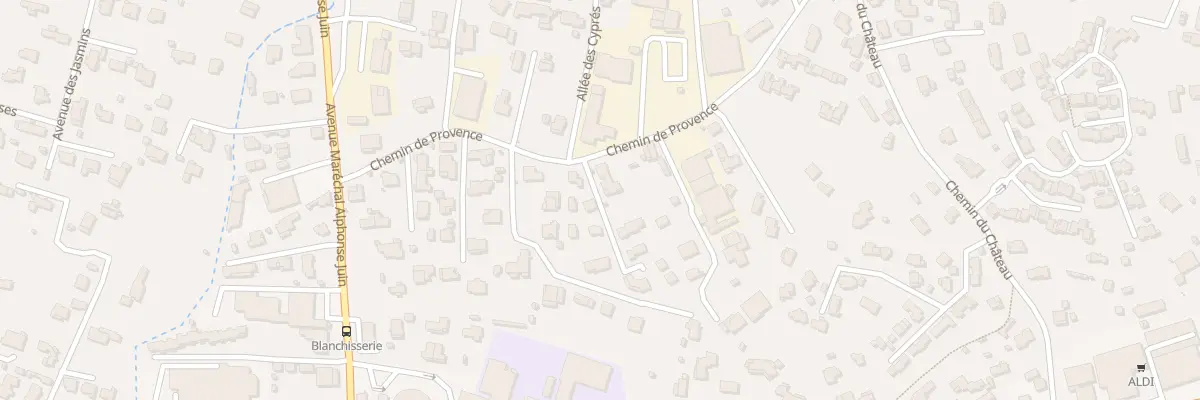 Plan du 222 Che de Provence à Mougins