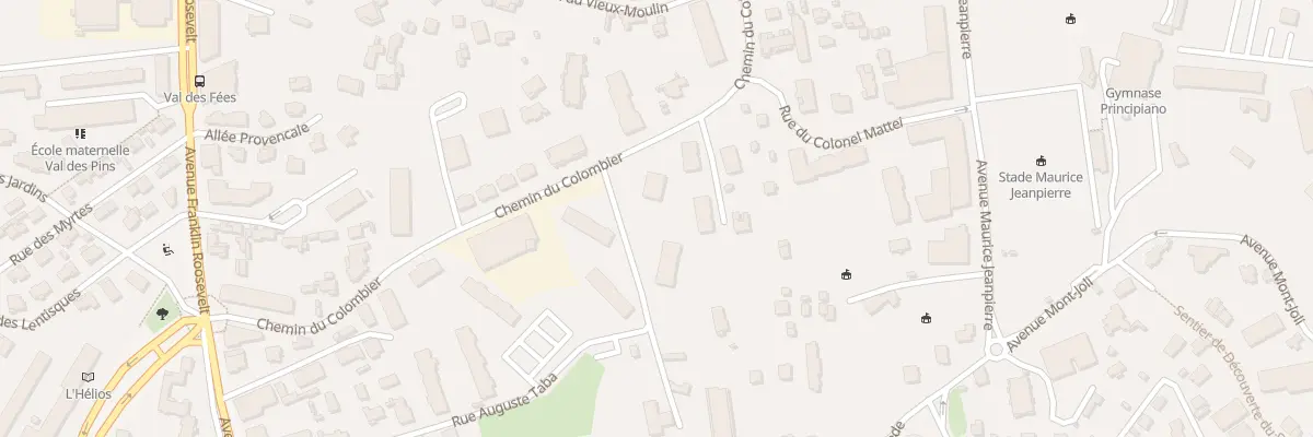 Plan du 18 Cr du Colombier au Cannet