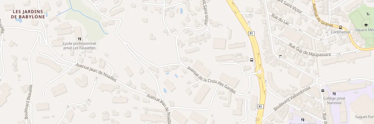 Plan du 20 Av de la Croix des Gardes à Cannes