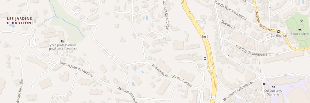 Plan du 22 Av de la Croix des Gardes à Cannes