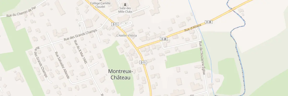 Plan du 12 Rue du General de Gaulle à Montreux-Château