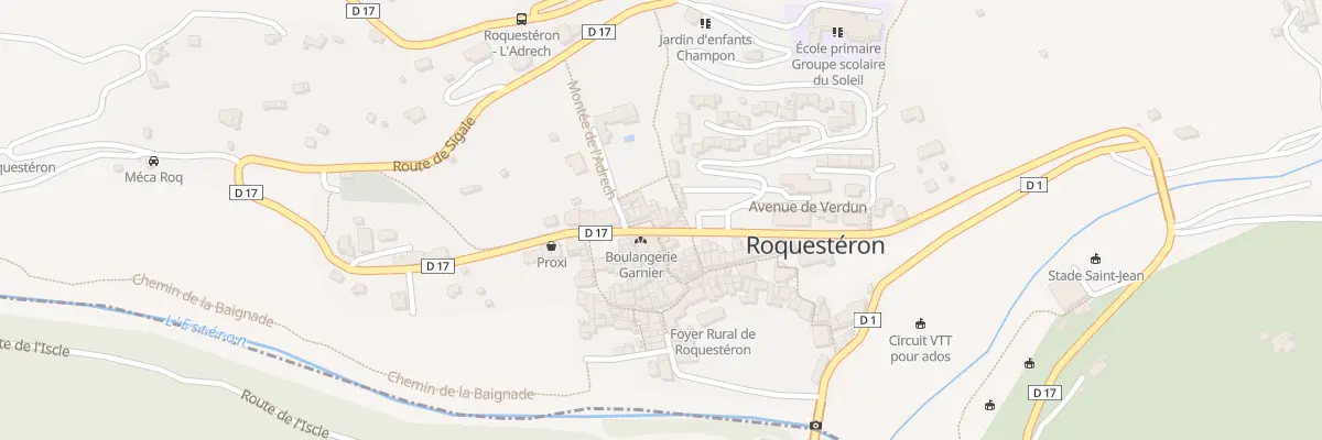 Plan du 1 Rue du Chanoine Fabron à Roquestéron