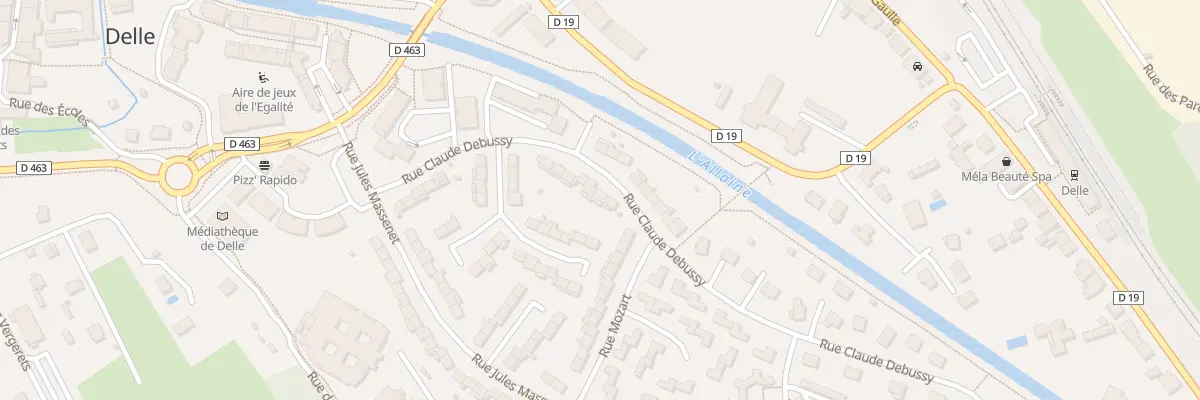 Plan du 22 Rue Claude Debussy à Delle