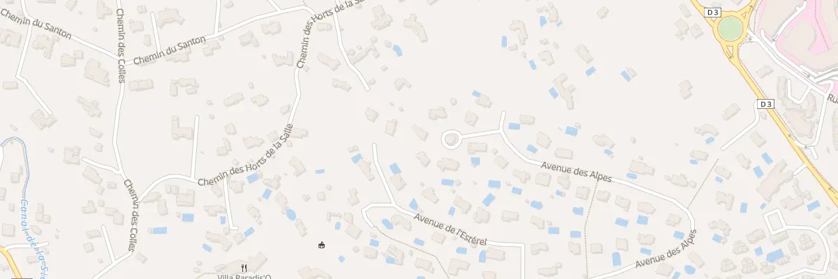 Plan du 805 Av des Alpes à Mougins