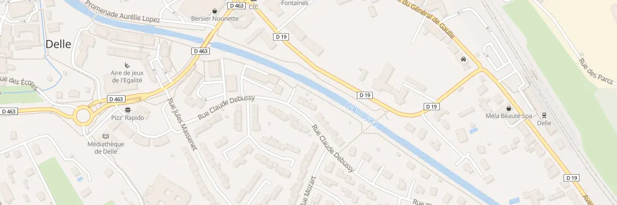 Plan du 27 Rue Claude Debussy à Sermamagny