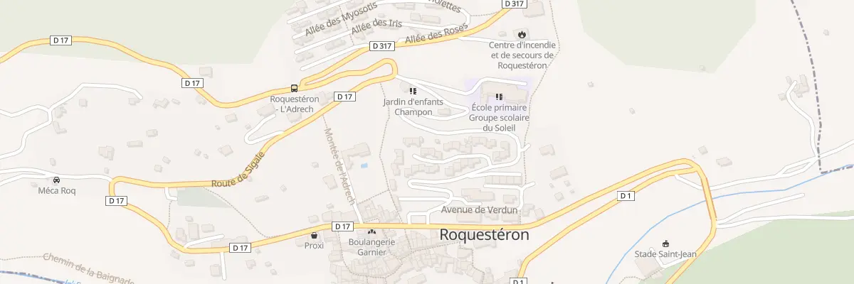 Plan du 9 Rue Champon de Rochefort à Roquestéron