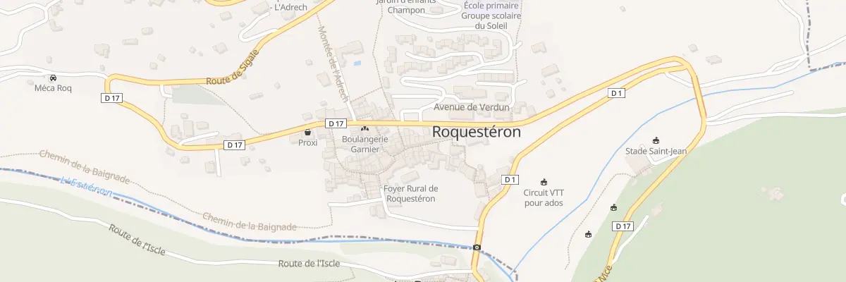 Plan du 1 Rue de la Fontaine à Roquestéron