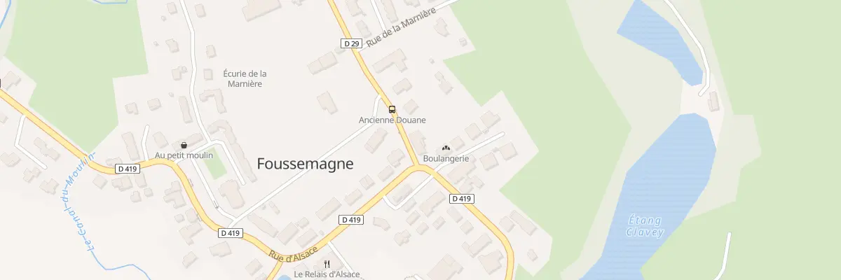Plan du 2 Rue des Vosges à Foussemagne