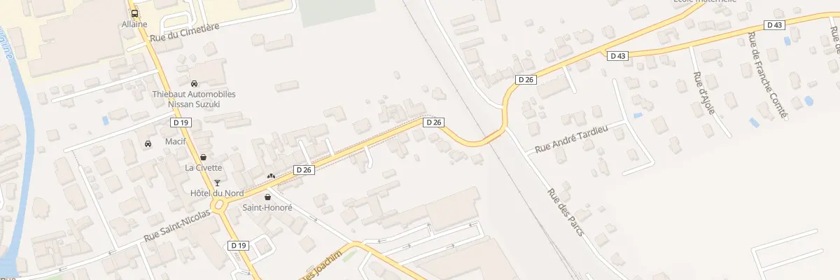 Plan du 8 Fg d’Alsace à Delle