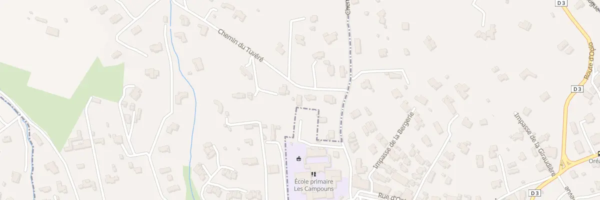 Plan du 3B Che du Tuvere à Opio