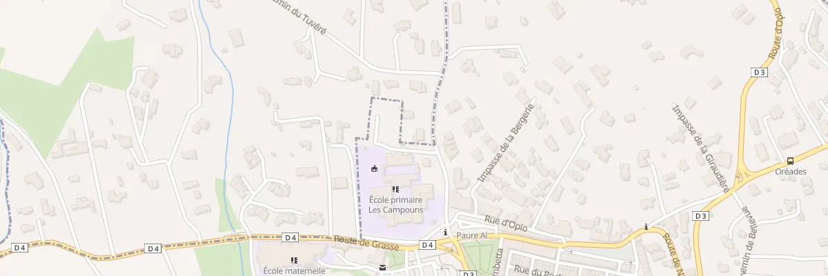 Plan du 42 Che du Tameye à Opio