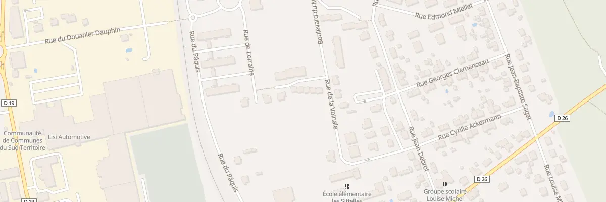 Plan du 6 Rue de Champagne à Delle