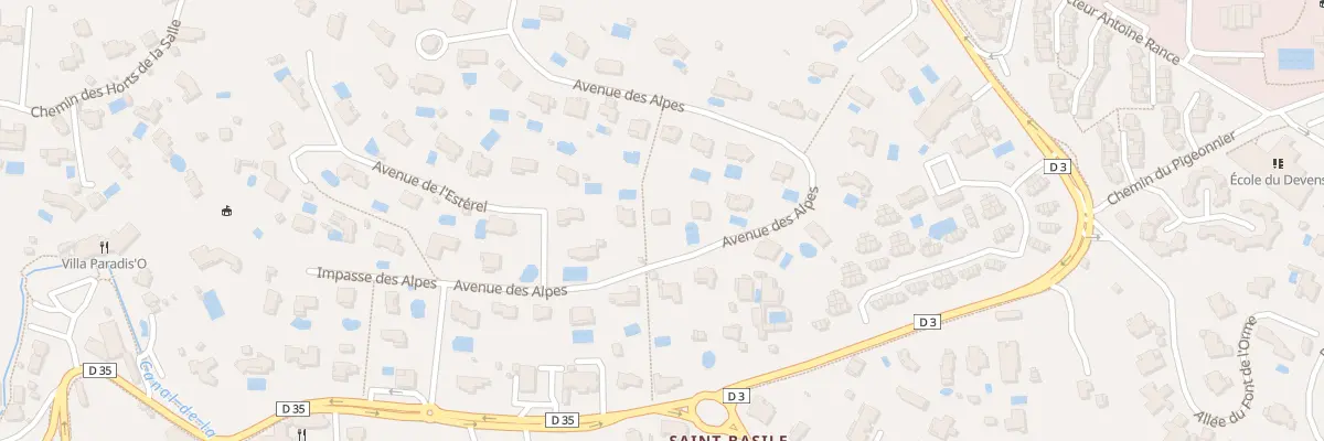 Plan du 269 Av des Alpes à Mougins