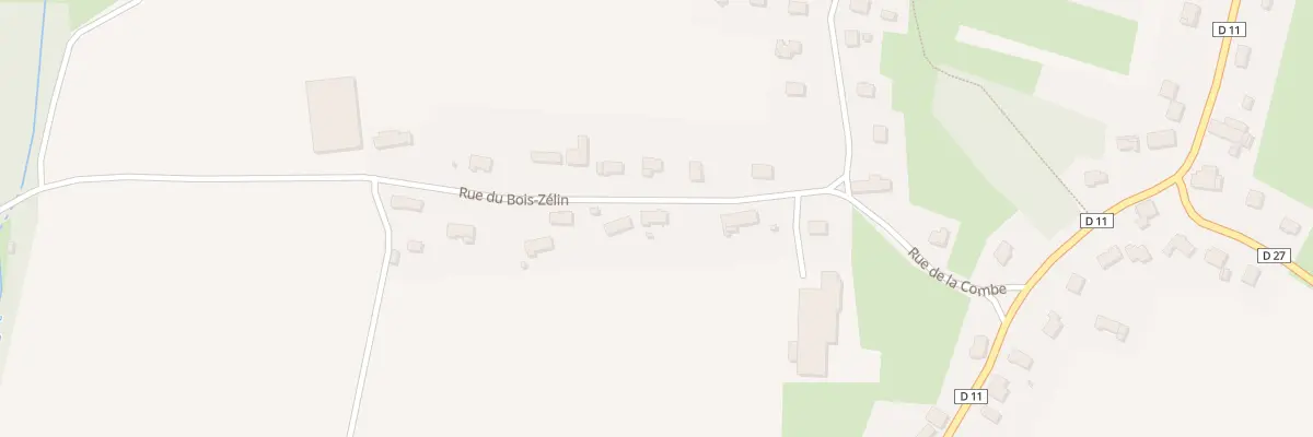 Plan du 11 Rue du bois Zelin à Angeot