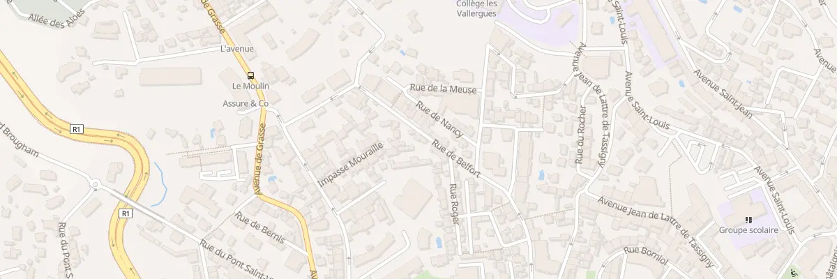Plan du 17 Rue de Belfort à Cannes