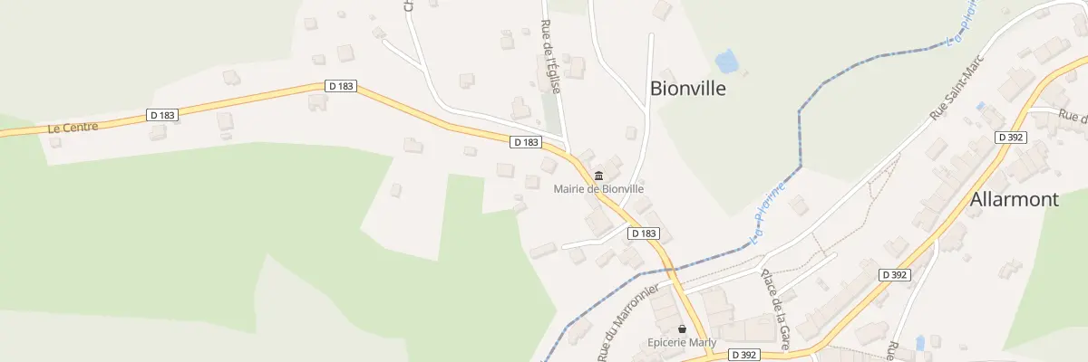 Plan du 13 Le Centre à Bionville