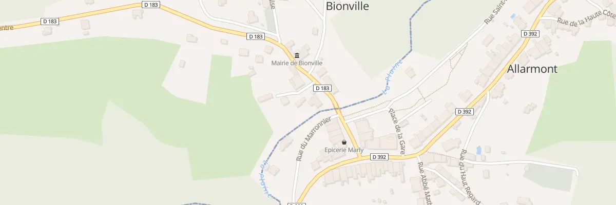 Plan du 3 Le Centre à Bionville