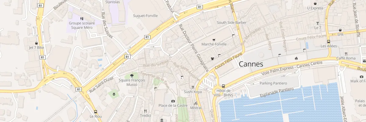 Plan du 7 Rue de la Miséricorde à Cannes