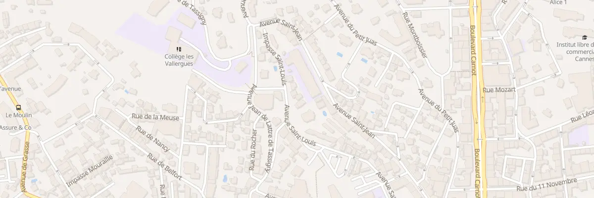 Plan du 50 Av Saint-Louis à Cannes