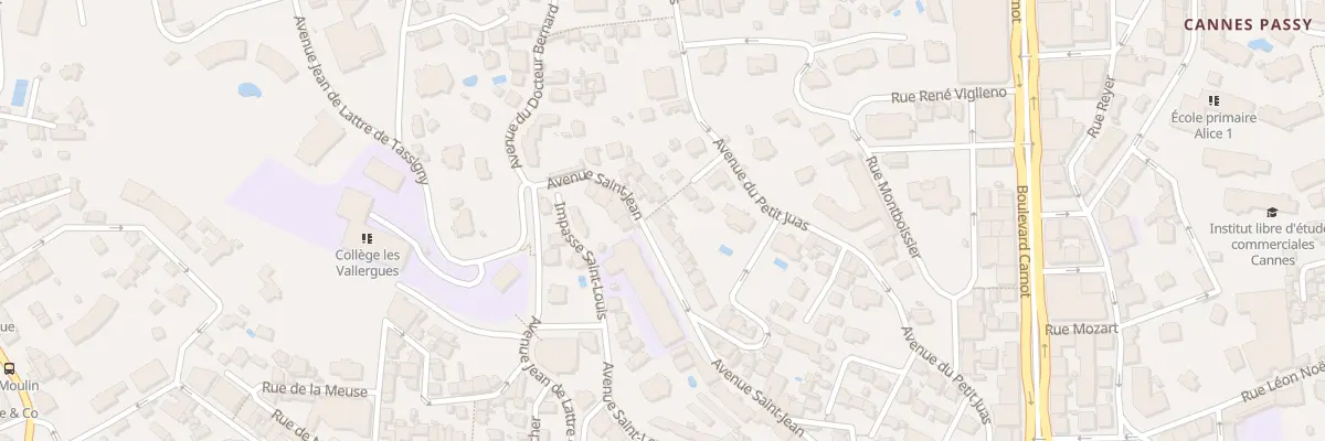 Plan du 50 Av Saint-Jean à Cannes