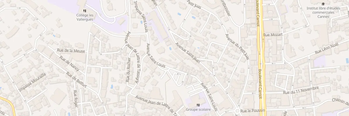 Plan du 36 Av Saint-Louis à Cannes