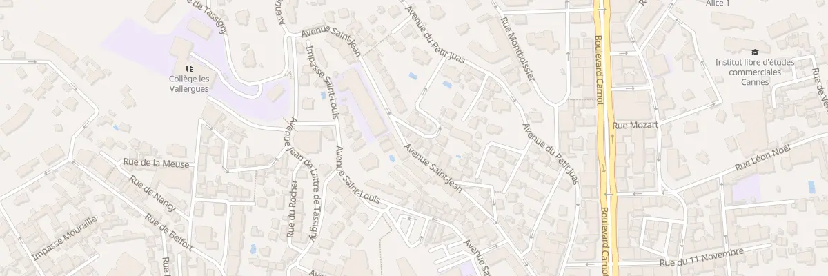 Plan du 2 Tsse du Petit Juas à Cannes