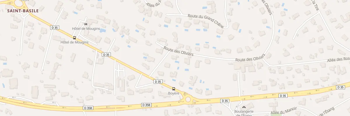 Plan du 66 Rte des Oliviers La Peyriere à Mougins