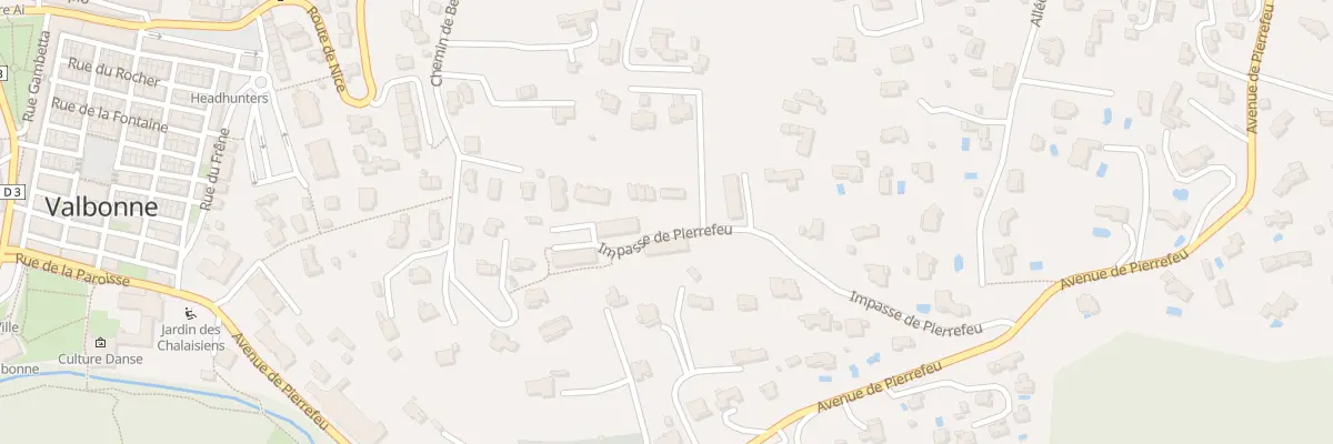 Plan du 5481 Pierrefeu à Valbonne