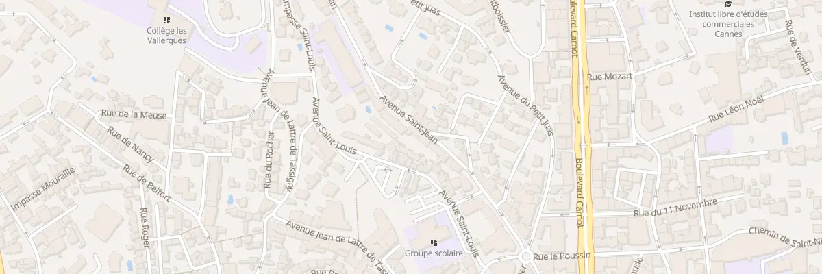 Plan du 25 Av Saint-Jean à Cannes