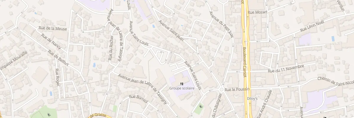 Plan du 19 Av Saint-Louis à Cannes