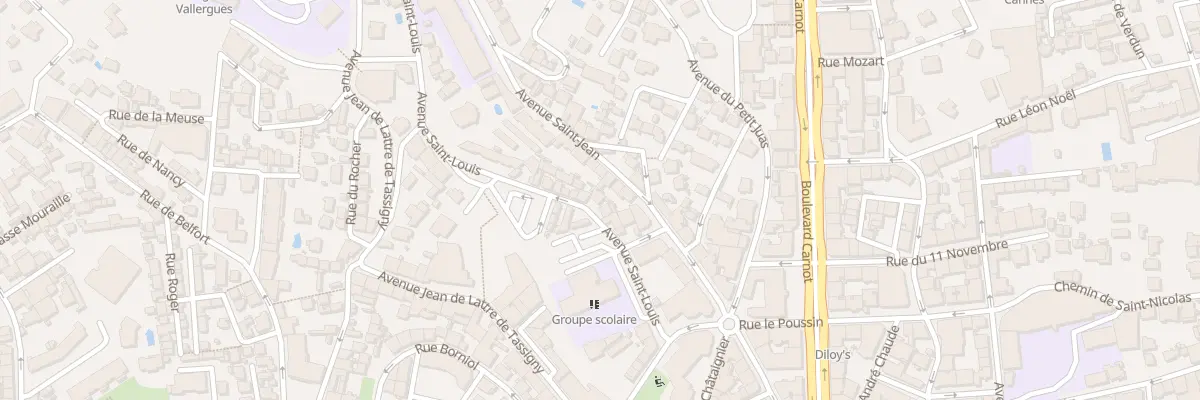 Plan du 18 Av Saint-Louis à Cannes