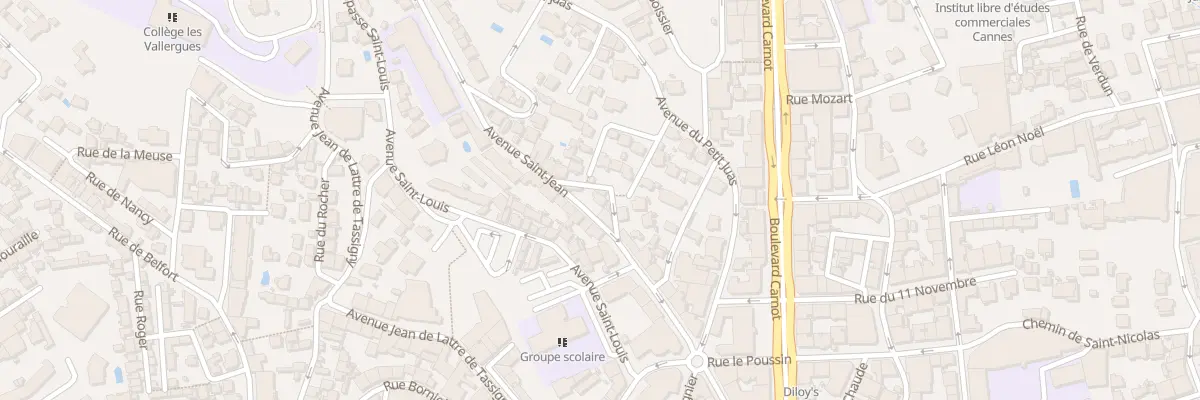 Plan du 18 Av Saint-Jean à Cannes