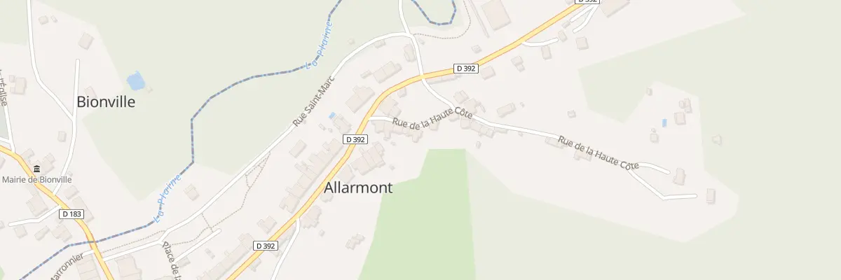 Plan du 10 Rue de la Haute Côte à Allarmont
