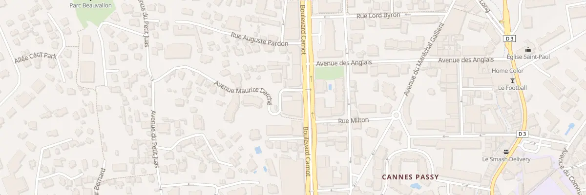 Plan du 87 Bd Carnot à Cannes