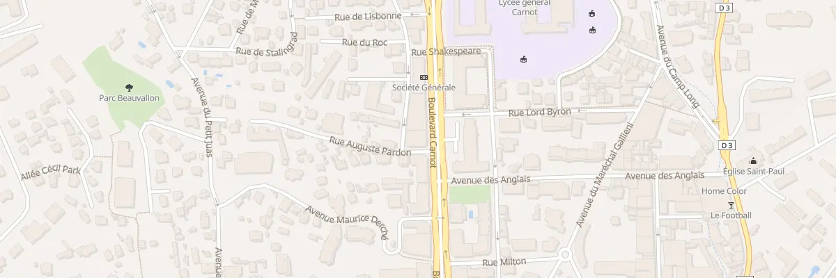 Plan du 93 Bd Carnot à Cannes