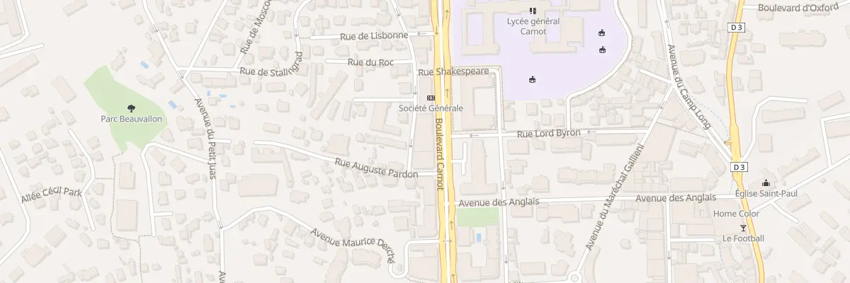 Plan du 95 Bd Carnot à Cannes