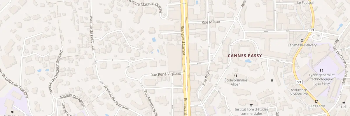 Plan du 71 Bd Carnot à Cannes